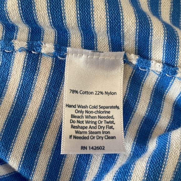 Sail to Sable Knit Striped Blue White & Coral Sweater Slip Dress Size small - Picture 11 of 11